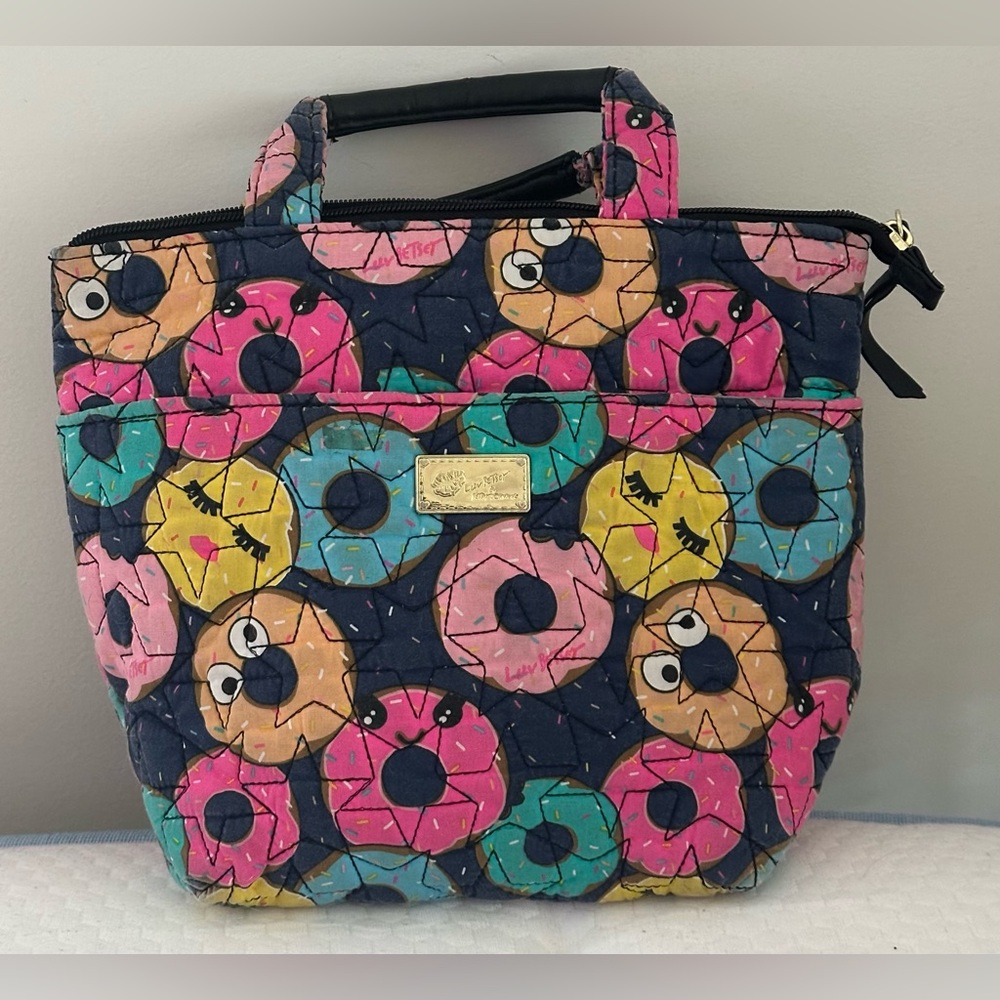 Back to school- Betsey Johnson Insulated Lunch Tote Donuts